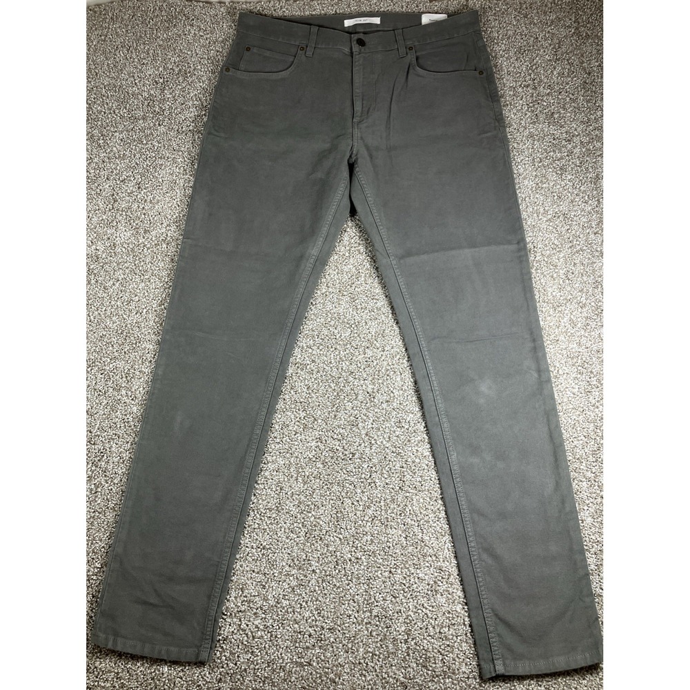 Billy Reid Gray Moleskin Slim Cut Pants Size 36x33